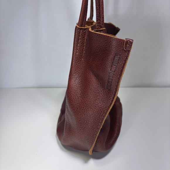 Portland Leather Goods Bucket Bag Chestnut Brown  Pebbled Leather - Picture 3 of 13